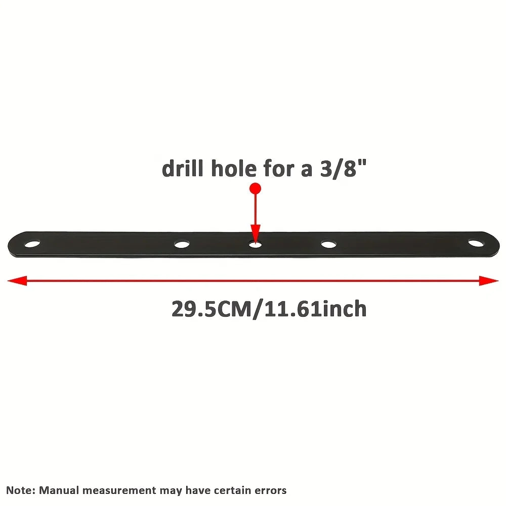 Black metal floor tripod universal bracket with four holes and center hole for 3/8 inch drill bit adapter stand professional