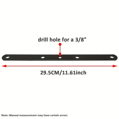 Black metal floor tripod universal bracket with four holes and center hole for 3/8 inch drill bit adapter stand professional