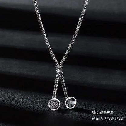 Hip Hop Earphone Punk 2025 Fashion Pendant Necklace for Women Man Unisex Metal Headphone Chokers Necklaces High Street Jewelry