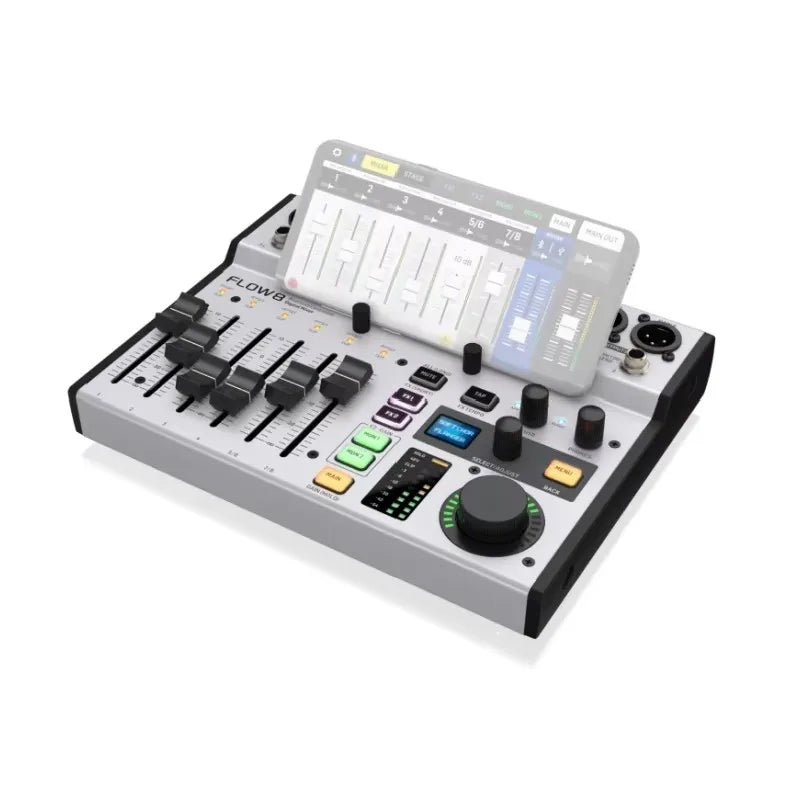 BEHRINGER FLOW8 8-Input Digital Mixer USB/Audio Interface with 48V phantom power for optimum headroom