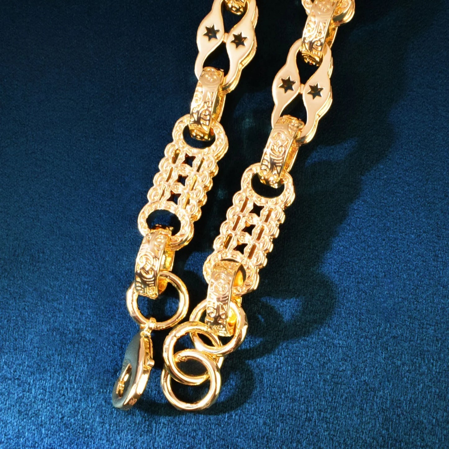 Men's Hip Hop Necklace Chain Gold Silver Color 10mm 18K Plated Copper Cuban Link Fashion Punk Jewelry For Gift