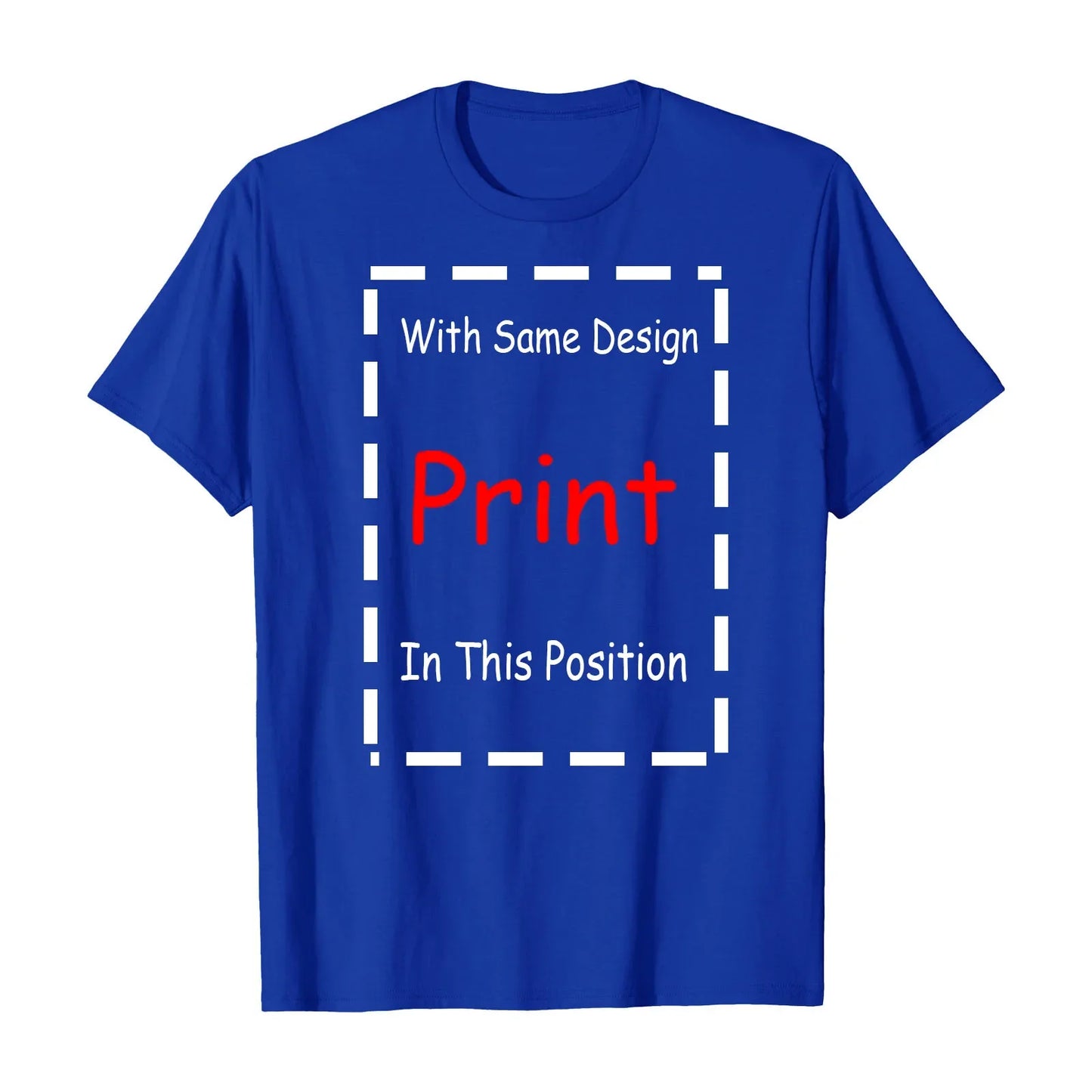 Royal blue cotton 42nd street broadway small tee 1980s production depression vintage with red white graphic and dashed border