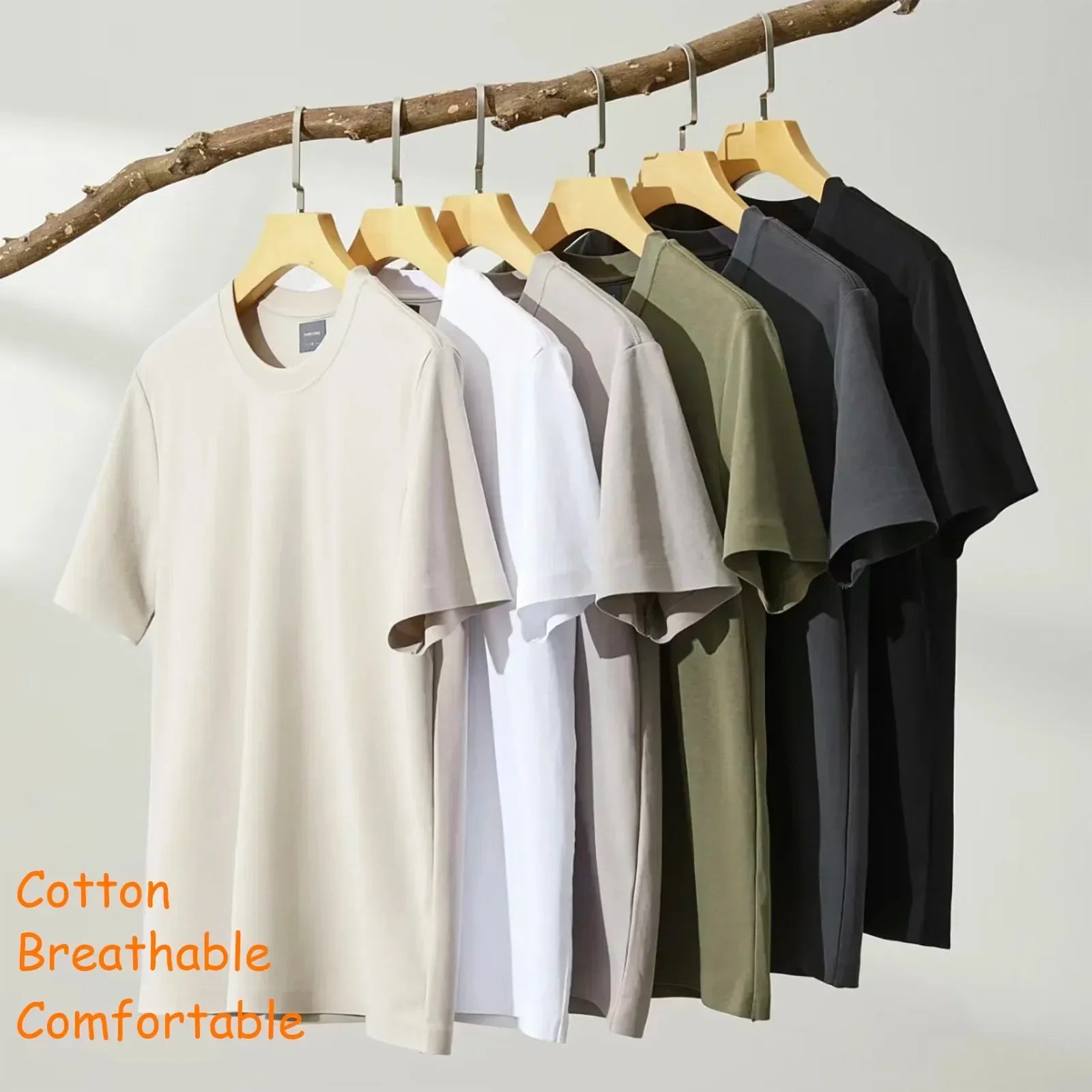 A collection of minimalist cotton 42nd street broadway small tee 1980s in neutral tones soft breathable vintage style
