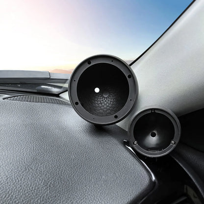 2Pc Car Mid-to-high-range Speakers Boxes Shell Bracket Audio Media Holder Tri Frequency Non-Molded A-pillar Horn Stand Cover
