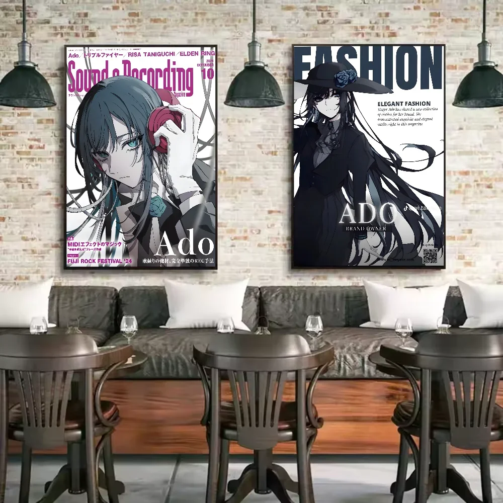 Singer Ado Poster Aesthetic Canvas Painting Posters and Prints Wall Art Picture For Living Room Decoration