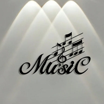 Music Note Wall Decor - Elegant Metal Hanging Sign for Home, Room, Bathroom & Wedding Art