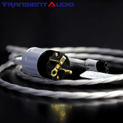 7NOCC Audiophile-grade audio power cord featuring single-crystal copper with silver plating and an mini8-shaped tail connector