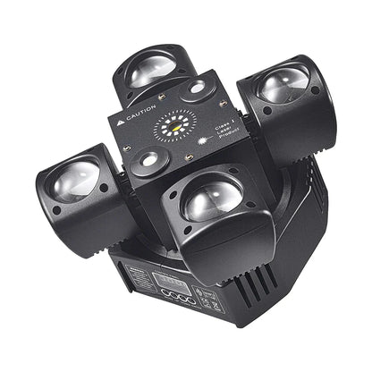 Black rugged 48w 4 arm party effect light with quad-laser flash rgbw beam 4in1 dj moving head for disco use