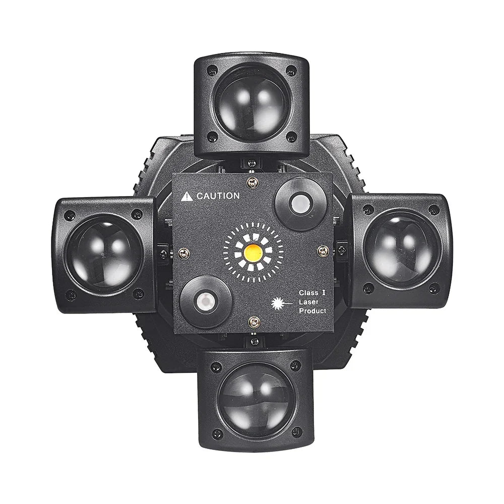 Black rugged 48w 4 arm party effect light with flash rgbw beam 4in1 dj moving head for disco and christmas use