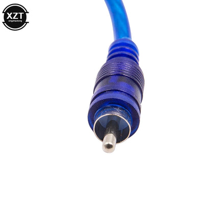 Car MP3 Audio RCA Y Splitter Cable Adapter Cord Converter Splitter Cable Female Male Power For Subwoofer Portable Speaker Player