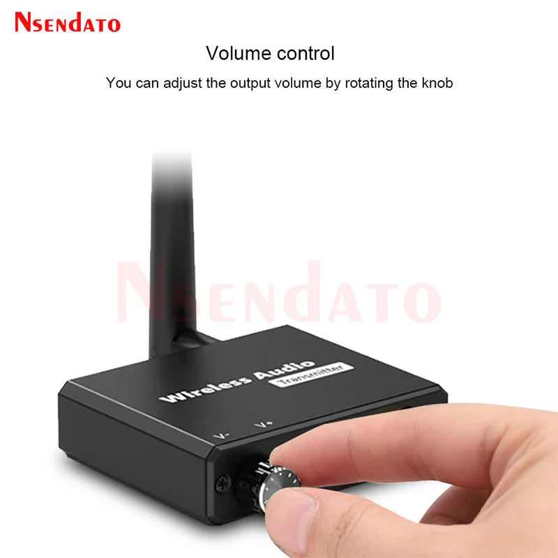 2.4G Digital Wireless Wifi Music Adapter 50M Wireless Audio Transmitter and Receiver Kit with 3.5mm R/L AUX for TV Box DVD PC