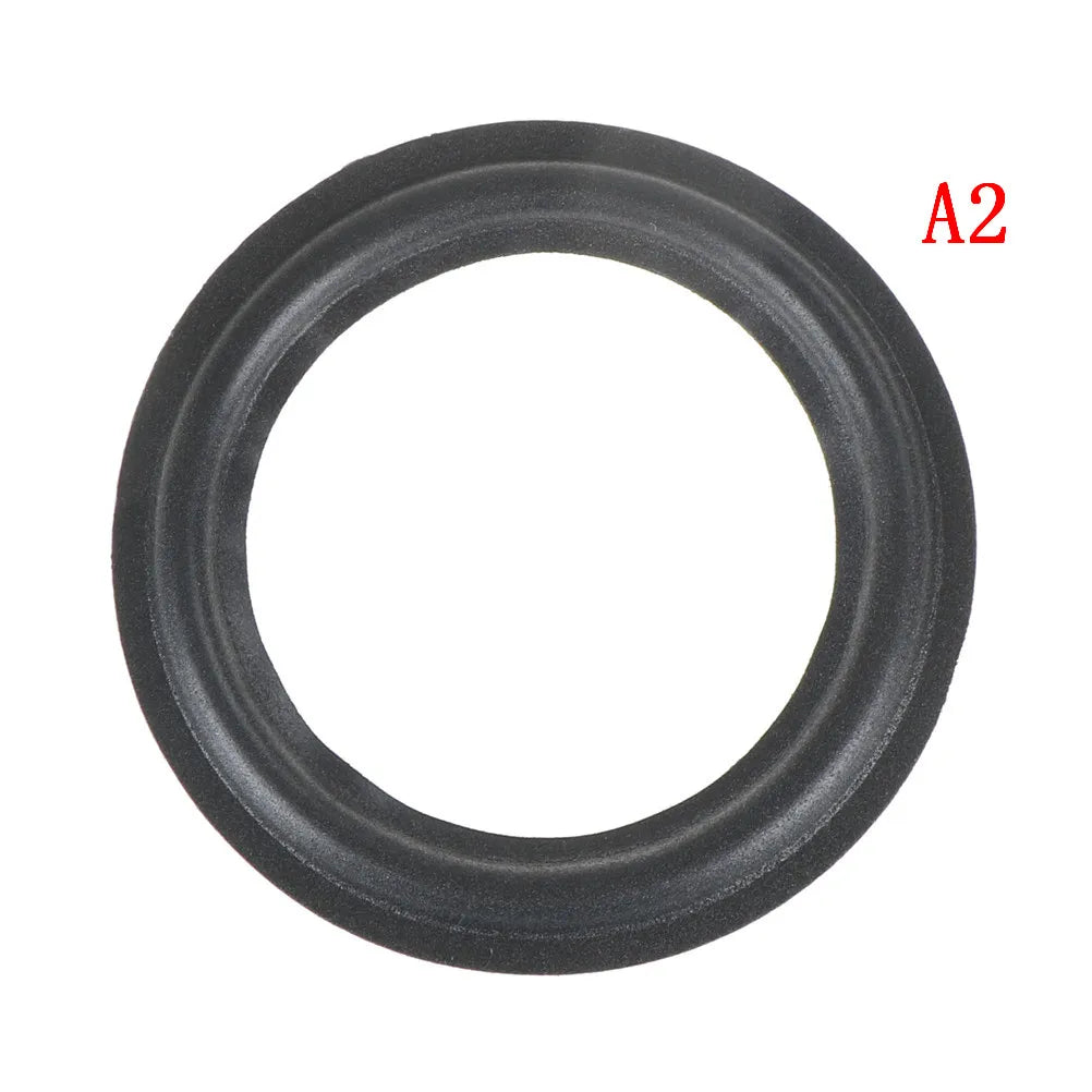 Black rubber universal speaker surround foam gasket ring with convex inside diameter for woofer edge repair
