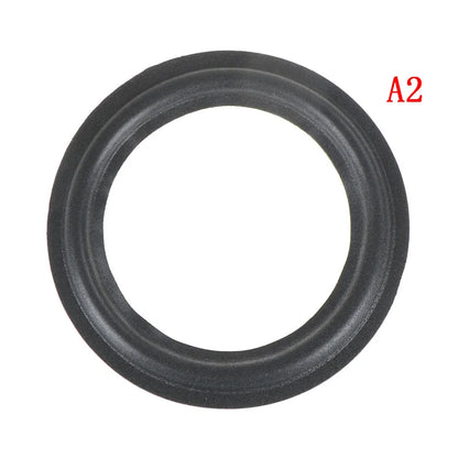 Black rubber universal speaker surround foam gasket ring with convex inside diameter for woofer edge repair