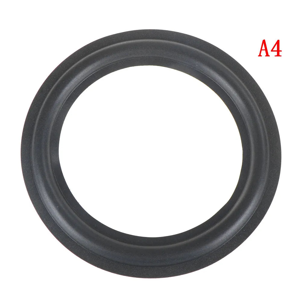 Black rubber universal speaker surround repair foam with convex inside diameter for woofer edge replacement