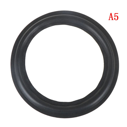 Black rubber gasket model a5 with convex inside diameter for universal speaker surround repair foam woofer edge replacement