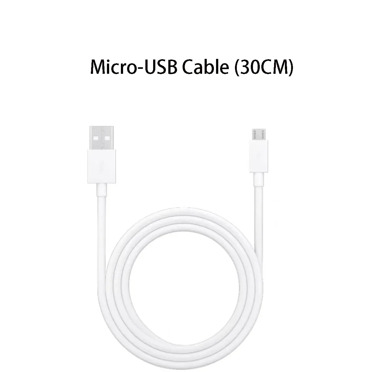 White micro-usb cable 30cm for voice recording button and recordable sound recorder birthday diy gift use