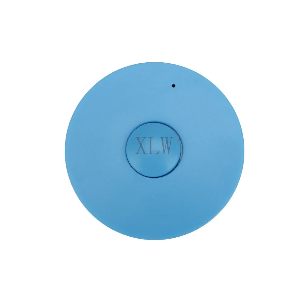 Light blue circular voice recording button with xlw engraving for birthday diy gift and recordable sound recorder box