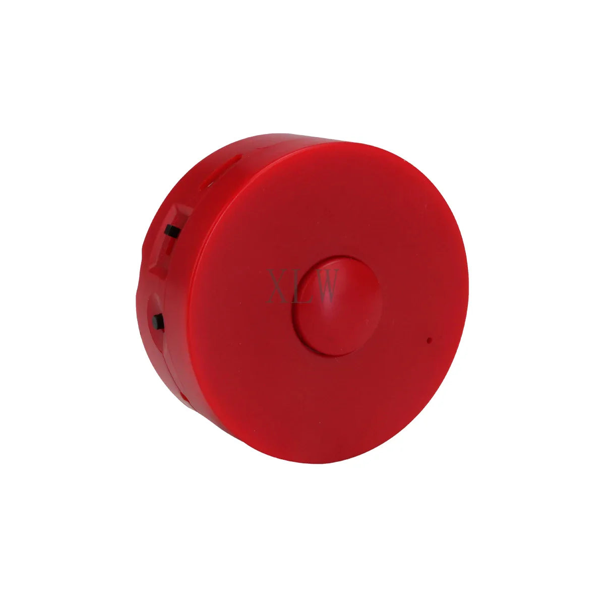 Red circular plastic 4M voice recording button with central button and black ports for birthday diy gift recording use