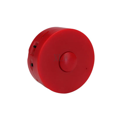 Red circular plastic 4M voice recording button with central button and black ports for birthday diy gift recording use