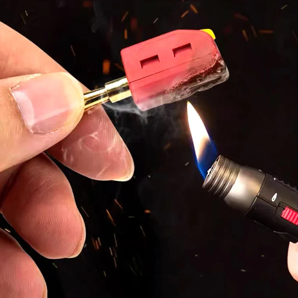 Red plastic solderless quick wire 32a banana plug connector high current with gold metal heating by torch