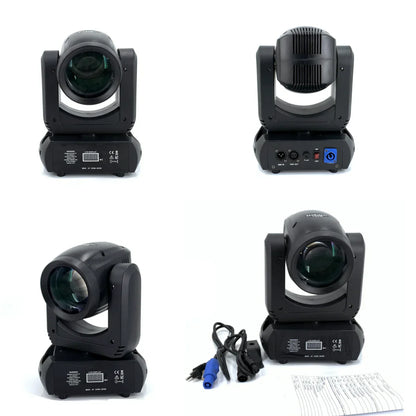 Black professional moving head 150w stage light with digital display rotating prisms dmx for disco lights stage use