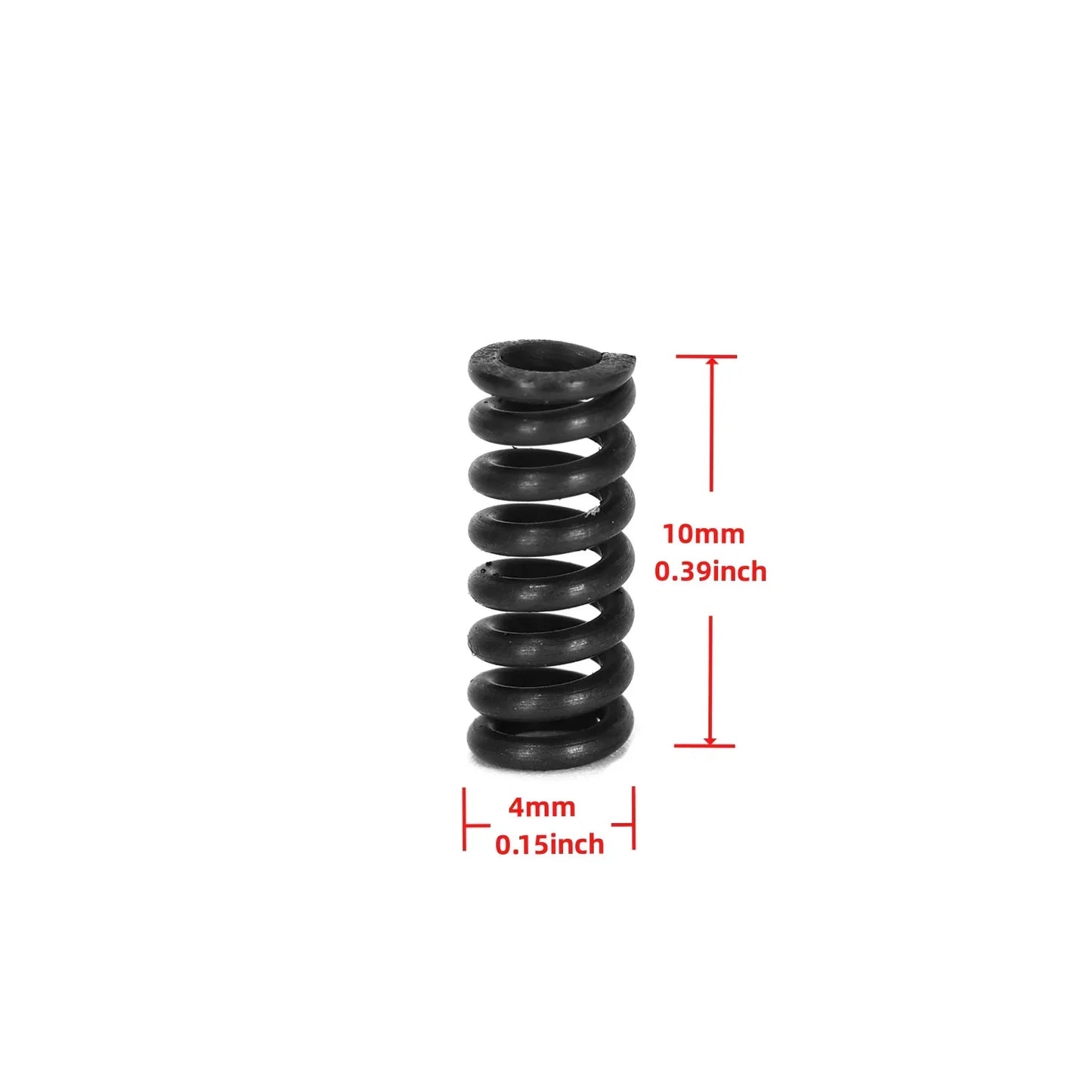 Black metal tension spring 10x4mm for electric guitar vibrato compatible with fender stratocaster measuring 10mm tall