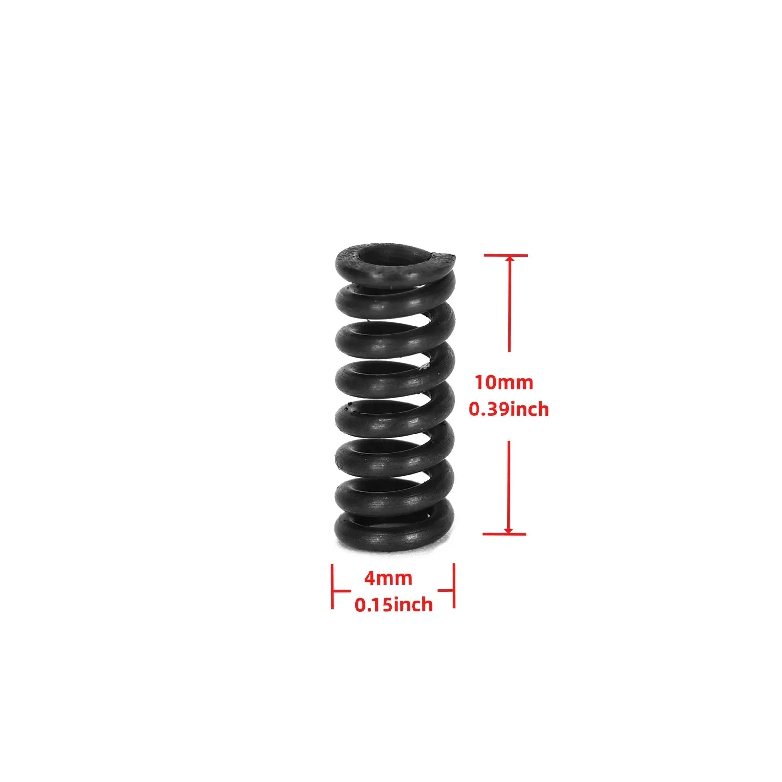 Black metal tension spring 10x4mm for electric guitar vibrato compatible with fender stratocaster measuring 10mm tall