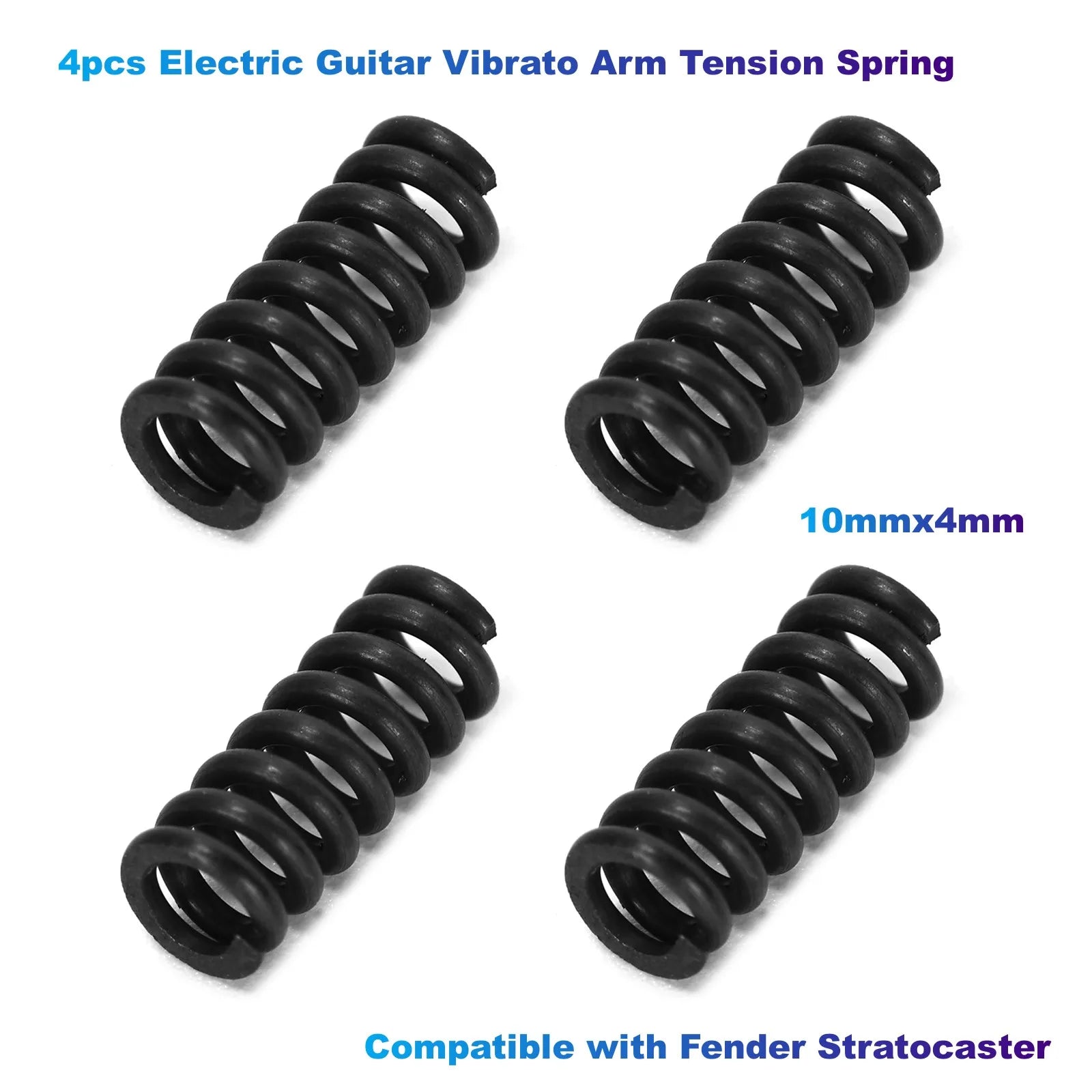 Black metal tension spring 10x4mm for electric guitar vibrato compatible with fender stratocaster 4pcs set