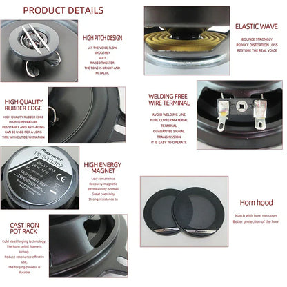 Pioneer ts-g130f general motors coaxial 5-inch frequency high fidelity speaker with copper wire terminal and black pot rack