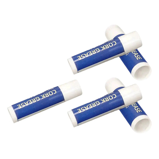 Five glossy blue and white tubes cork grease for high quality musical woodwind instruments clarinet saxophone cleaning