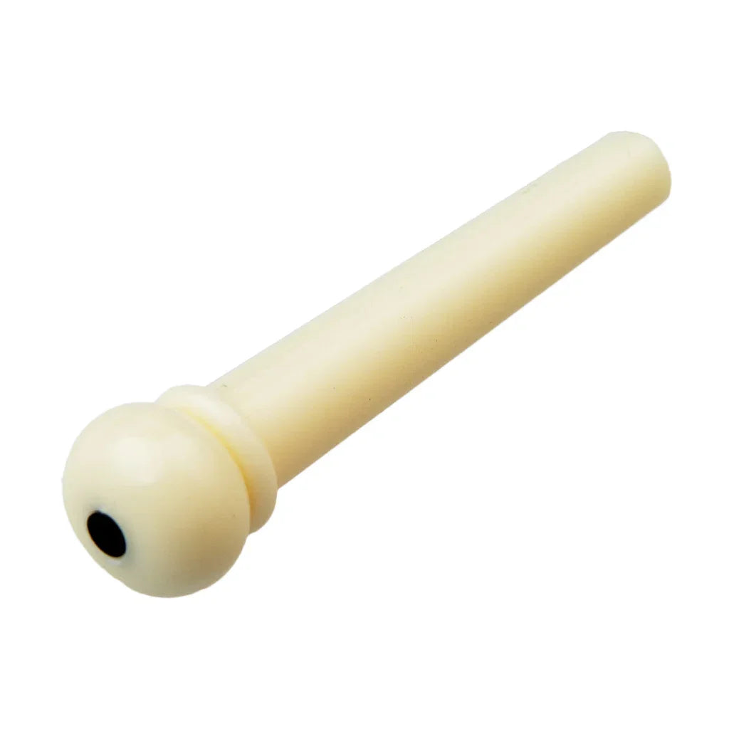 Cream-colored smooth plastic nails bridge pins with rounded head and central hole for 50pcs musical instruments tuning