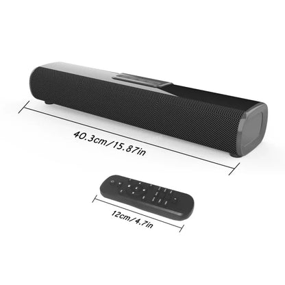 Black textured 50w sound bar speaker with matte finish aux hdmi arc and integrated control panel with remote control