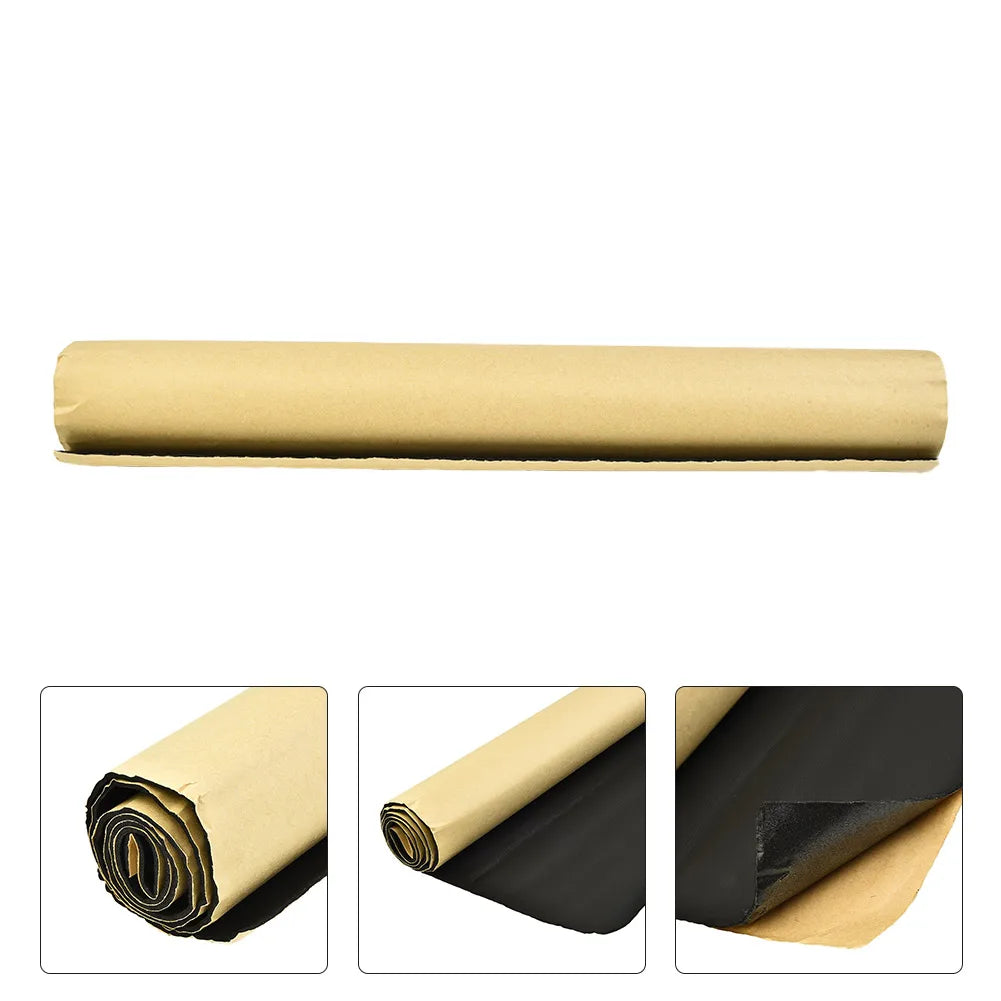 Beige and black dual-sided foam roll 50x100cm 3mm for car soundproof deadening heat noise insulation warm foam pad
