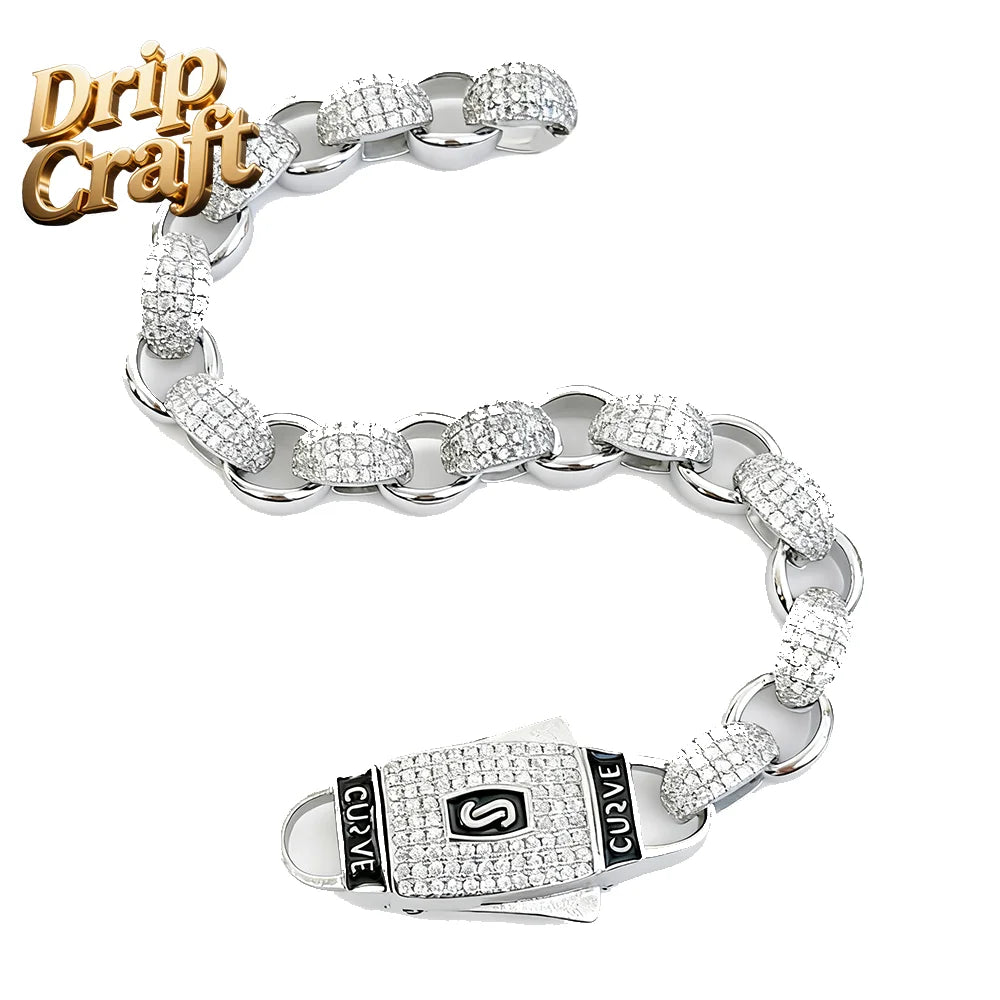 Hip-hop Hot Selling Classic 14K Gold-plated Brass Cuabn Cadena Necklace Cuban Bracelet Hip-hop Jewelry Handmade