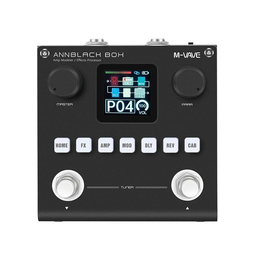 M-VAVE Blackbox / Annblack box Guitar / Bass AMP Modeler Multi Effects Processor Rechargeable for Electric Guitar Bass