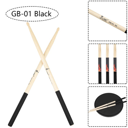 Black and natural wood 5A drumstick maple drum sticks with ergonomic design for professional percussion musical use