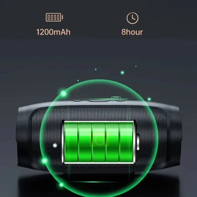 ViVO Portable Subwoofer Bluetooth Speakers Stereo Surround Waterproof Loudspeaker Wireless Sound Box Support FM Radio TF Card