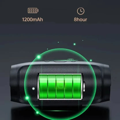 ViVO Portable Subwoofer Bluetooth Speakers Stereo Surround Waterproof Loudspeaker Wireless Sound Box Support FM Radio TF Card