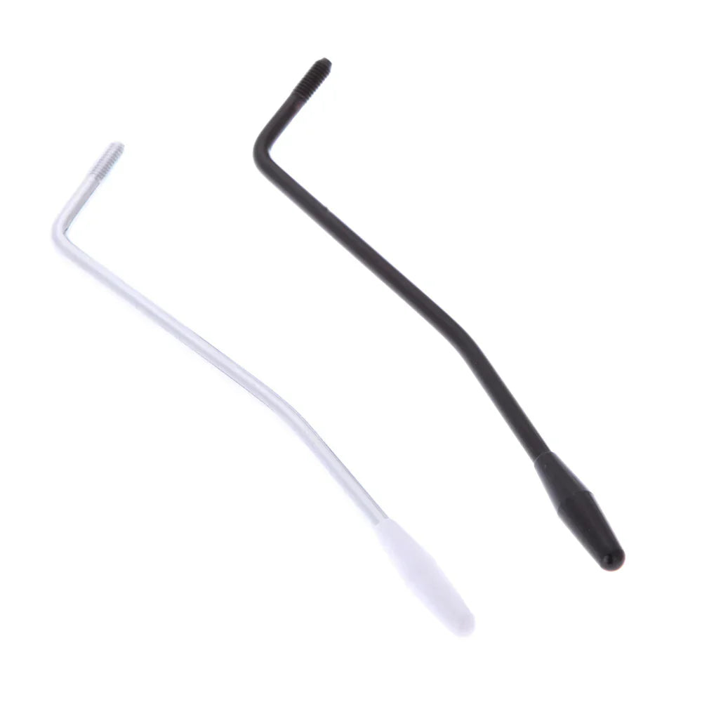 Black and white l-shaped plastic handles for 5mm fender tremolo arm durable metal whammy bar music accessory