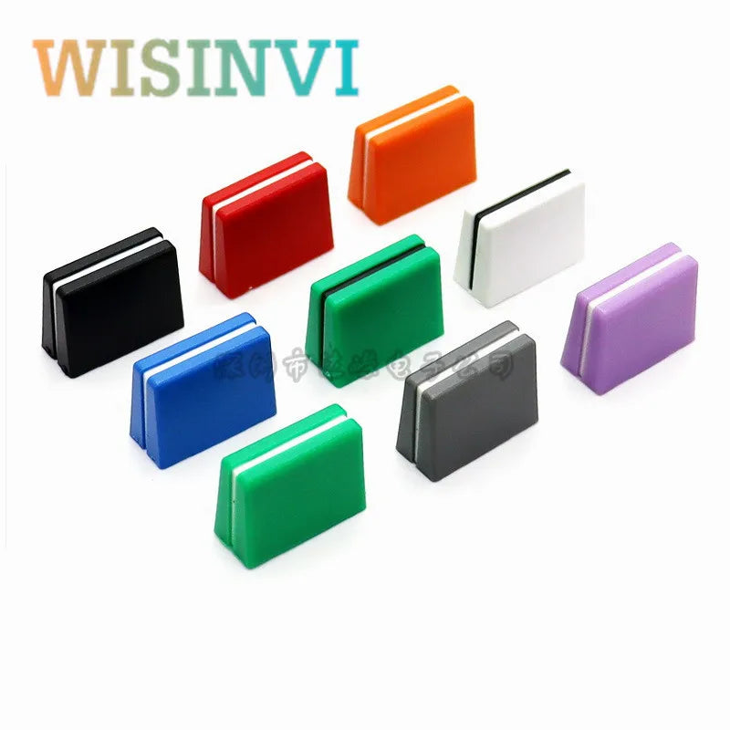 Colorful plastic equalizer pusher caps in black red orange white blue green gray and purple for pioneer djm mixer disc player