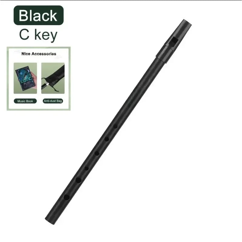 Black c key irish whistle with matte finish and precise finger holes for whistle ireland tin penny whistle beginners