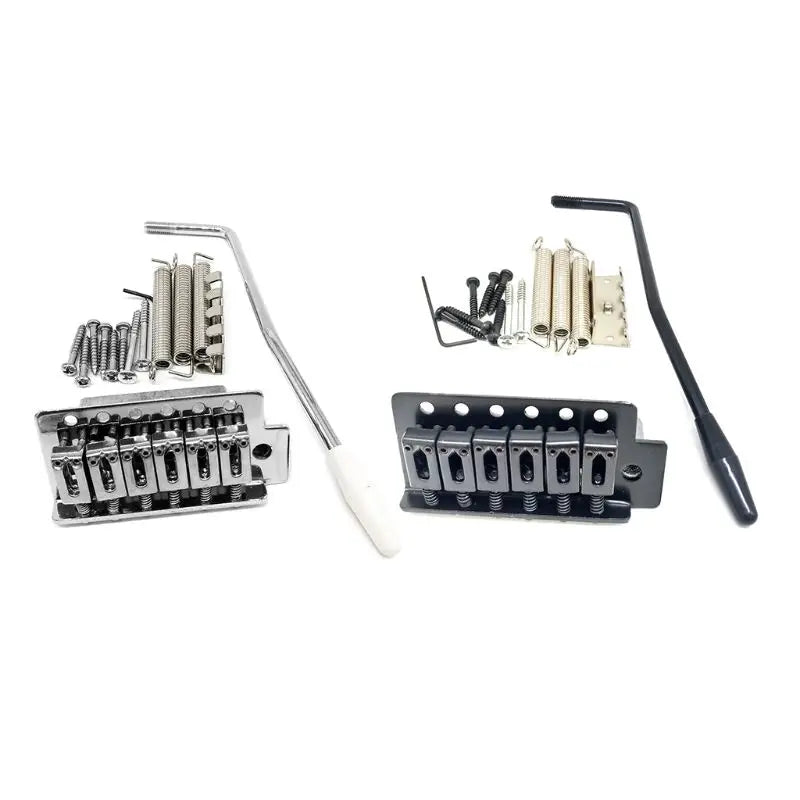 Silver and black 6 strings guitar bridge saddle and tremolo bridge set musical instrument accessories for electric guitar
