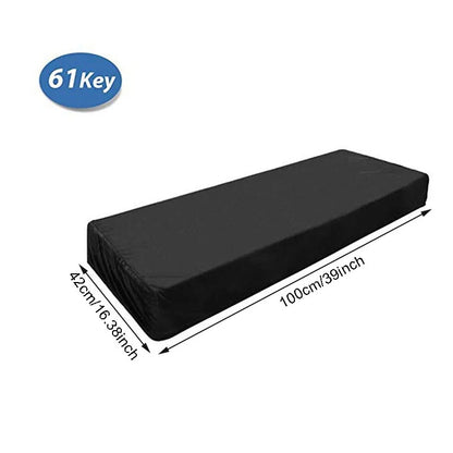 Black rectangular fabric keyboard dust cover 100cm x 42cm breathable heat radiation dustproof piano cover