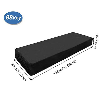 Black 88 key fabric keyboard dust cover designed for heat radiation protection and dustproof piano cover use