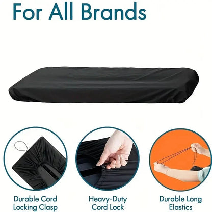 Black durable fabric dust cover designed for all laptop brands as a breathable thin keyboard dust cover