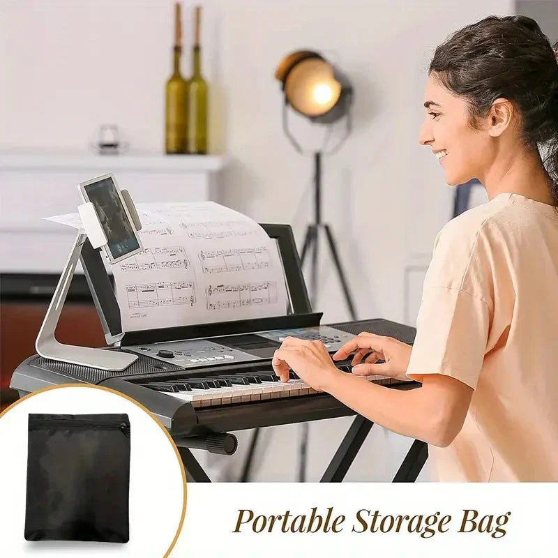 Black portable storage bag with zipper closure for 61 88 key keyboard dust cover fabric piano cover dustproof and breathable