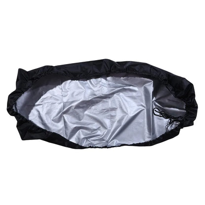 Black and silver reflective dust cover with drawstring closure for 61 88 key digital electronic piano keyboard dust cover