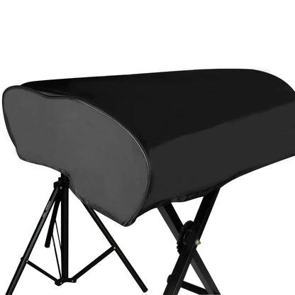 Black protective cover for horse riding saddle stand made of waterproof dustproof canvas instrument accessories