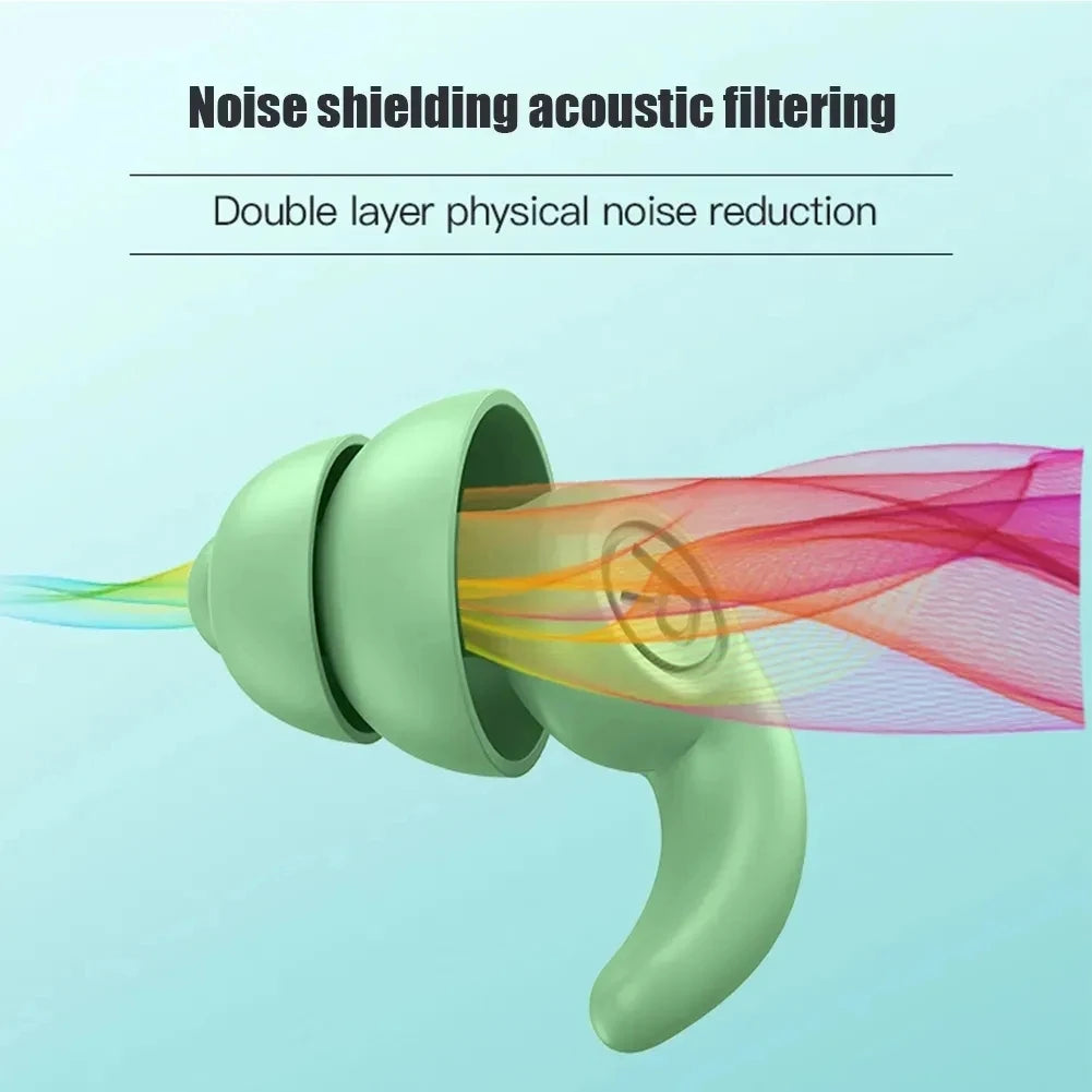 Sleep Noise Reduction Silicone Earplug Ear Protection Earplugs Anti-Noise Waterproof Plug For Travel Work Waterproof Earplugs