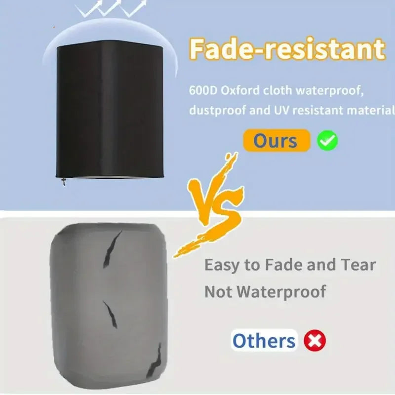 1pcs Durable All-Weather Speaker Cover - Waterproof, Dustproof & Sun-Resistant Polyester for Indoor/Outdoor Use, Black
